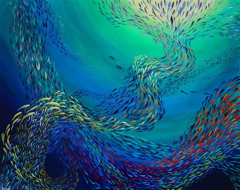 Abstract Fish Painting Painting Watercolor