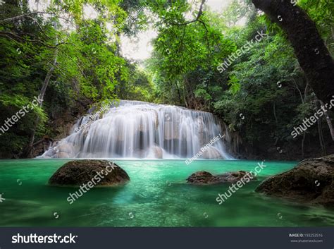 Waterfall Tropical Forest Beautiful Nature Background