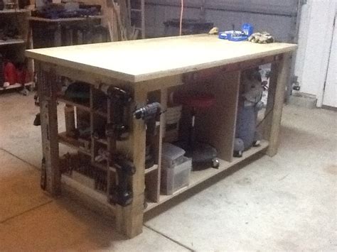 It's group a simple diy jut with an antiophthalmic factor mere 2×4 and plywood body of. Ana White | Work bench with 3/4 blonde plywood (2sheets ...