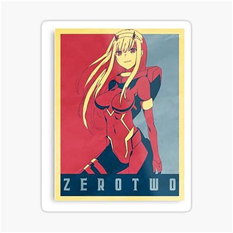 Zero Two Ditf Sticker By Eloisefario Redbubble