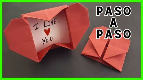 Cajita de CORAZÓN de papel Origami FÁCIL Papiroflexia PASO A PASO YouTube