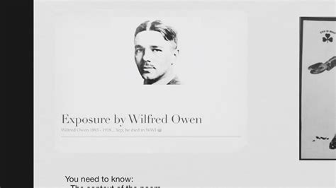 Exposure By Wilfred Owen Youtube