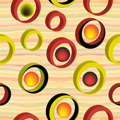 Pattern Rings Seamless Colorful Circle Stock Illustrations 1268