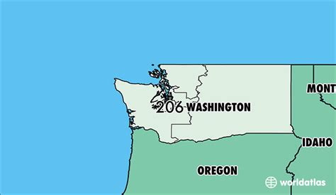 Where Is Area Code 206 Map Of Area Code 206 Seattle Wa Area Code