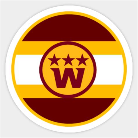 Washington Commanders Graphic Washington Football Team Sticker