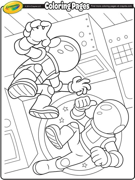 Make a coloring book with space printable for one click. Space Astronauts Coloring Page | crayola.com