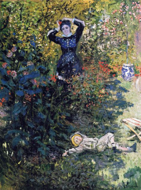 Camille And Jean Monet In The Garden At Argenteuil 1873 Claude Monet