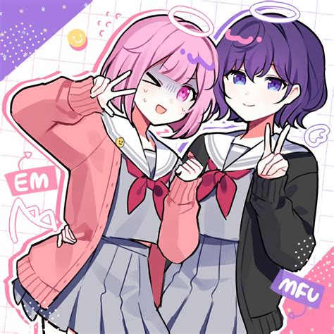 Ootori Emu And Asahina Mafuyu Project Sekai Drawn By Wakawk4444