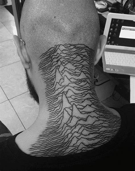 Simple Homemade Like Black Ink Mountains Tattoo On Neck Tattooimagesbiz