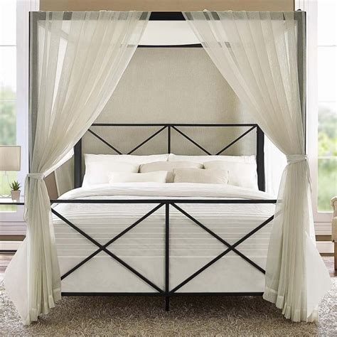 Dhp Rosedale Modern Romance Metal Queen Canopy Bed In Black Homesquare