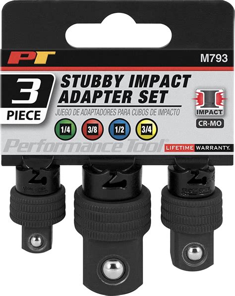 Performance Tool M793 Stubby Impact Adapter Set 3 Piece