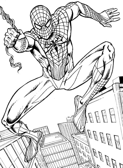 Free Printable Spiderman Color Pages