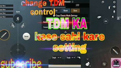 How To Change Tdm Control Setting Kese Kare Pubg New Version Update