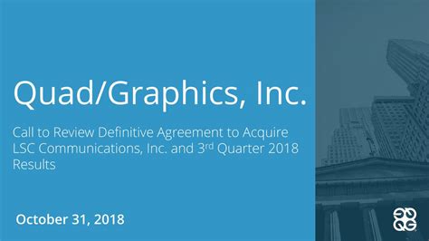 At first glance, it might not seem like alimony payments and the mortgage application process have anything to do with one another. Quad/Graphics, Inc. 2018 Q3 - Results - Earnings Call Slides (NYSE:QUAD) | Seeking Alpha