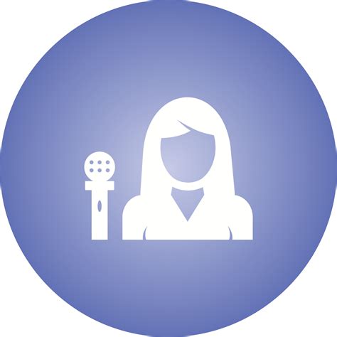 Unique Female Anchors Vector Glyph Icon 17487188 Vector Art at Vecteezy