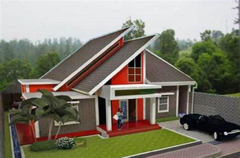 Kalau yang ini model rumah minimalis dengan sebuah garasi mobil di bawahnya. Desain Atap Rumah Leter L - Deagam Design