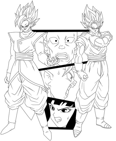 Lineart 42 Black Goku Saga Pt 2 By Genesislinearts On Deviantart