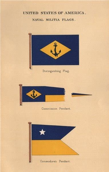 Usa Naval Militia Flags Distinguishing Flag Commission Pendant