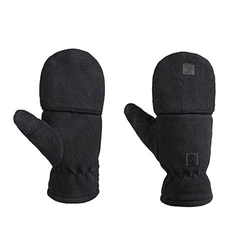 Dress Choice Winter Convertible Flip Top Gloves Fluffy Fleece Fingerless Gloves Half Finger