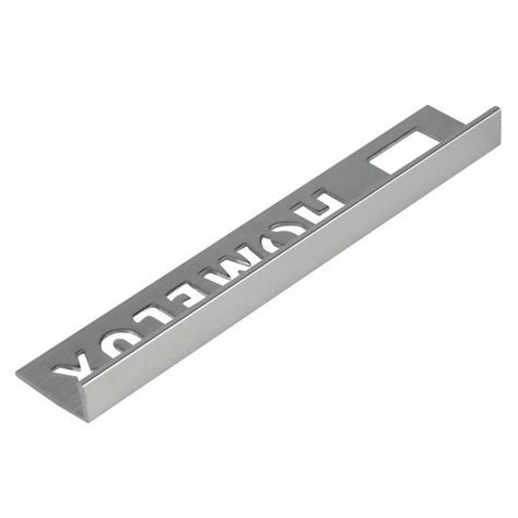 Homelux 8mm Silver Straight Edge Metal Tile Trim 25m