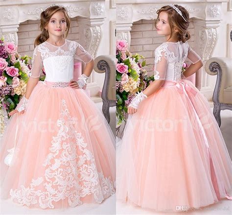 On sale $98.00 unique vintage black beaded & blush sleeveless emilienne flapper dress. Blush Pink 2016 Lace Ball Gown Tulle Flower Girl Dresses ...