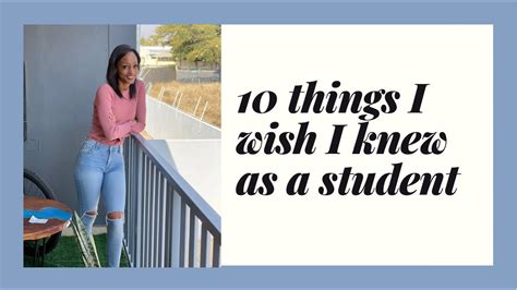 10 Things I Wish I Knew As A Student Adulting Life Lessons Youtube