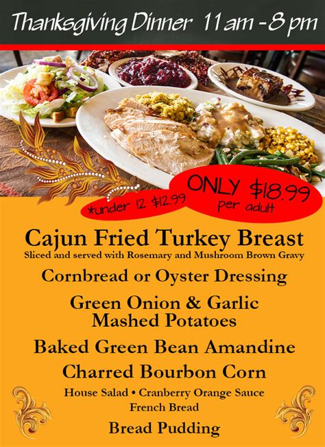 Thanksgiving Dinner 2016 Dodies Cajun Diner At The Harbor