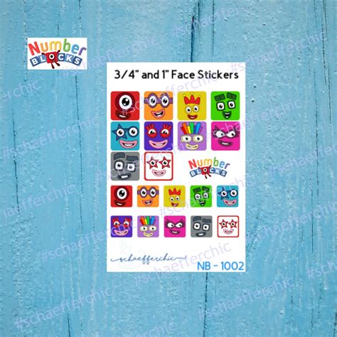 Numberblocks 1 10 Face Stickers 34 And 1 Etsy