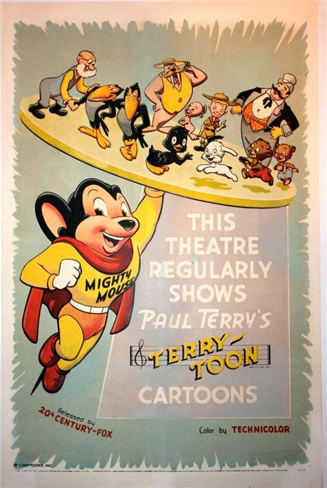 Mighty Mouse And The Terrytoons Gang Toon Cartoon Retro Cartoons