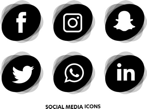 Social Media Icons Black Png Original Size Png Image Pngjoy