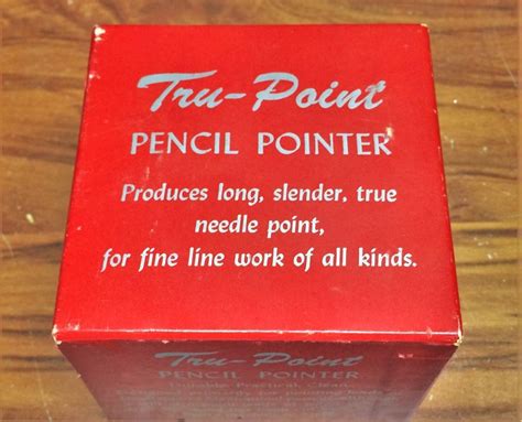 Tru Point Pencil Pointer Sharpener Vintage Cast Iron Desk Tool W Box