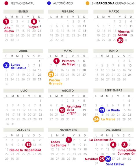 Calendario 2020 Festivos Sabadell Calendario 2019