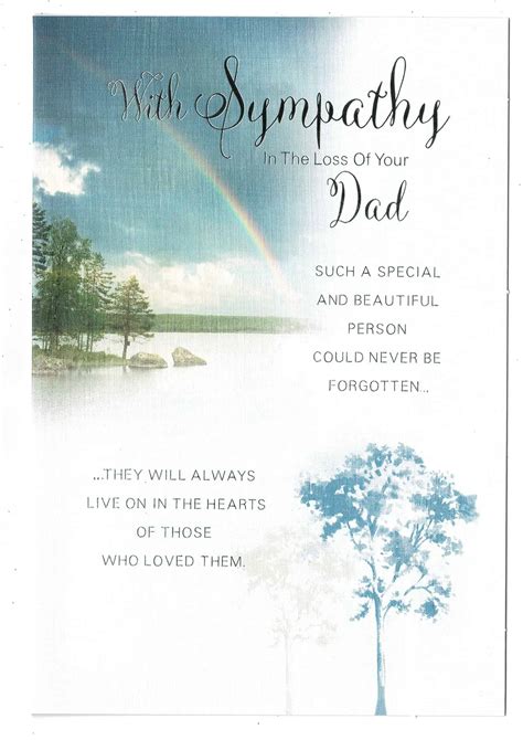 Dad Sympathy Card With Sympathy In The Loss Of Your Dad 5050933079968