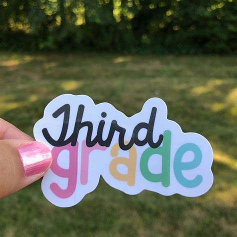 Third Grade Teacher Sticker Fishbiscuitdesigns