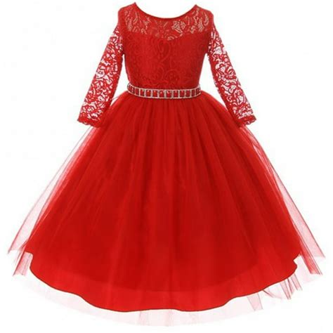 Dreamer P Big Girls Dress Lace Top Rhinestones Tulle Holiday