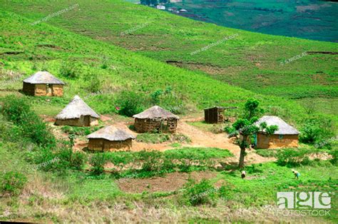 South Africa Zulu Village Stock Photo Picture And Royalty Free Image