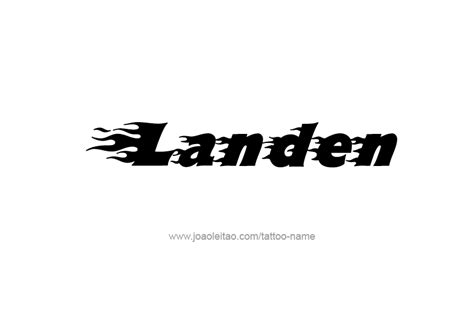 Landen Name Tattoo Designs