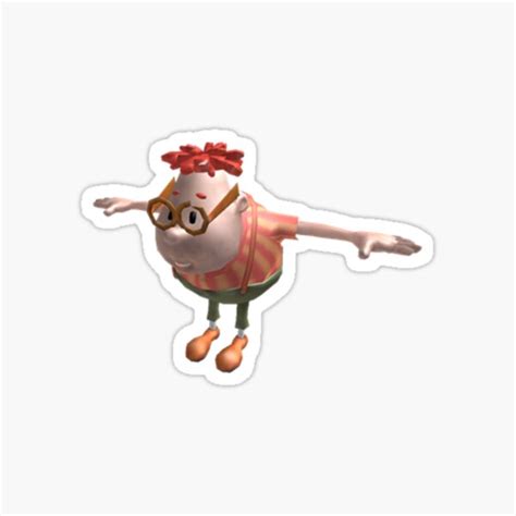 Carl Wheezer T Pose Sticker For Sale By Bubbleredseller Redbubble