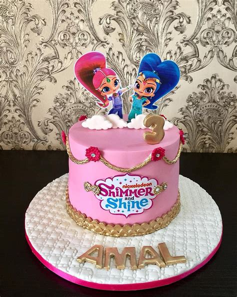 Shimmer and shine don't mean any harm with the wishes they grant. A simple shimmer and shine cake for Amal. # ...