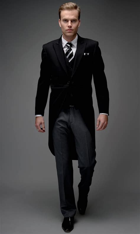 In our armadale store they stock ferrari formal wear & bridal from humble beginnings in ormond, melbourne, with a stock of five dinner suits bought with money borrowed from his aunt. Black Morning Slim Coat from FormalRed.com.au | Morning ...
