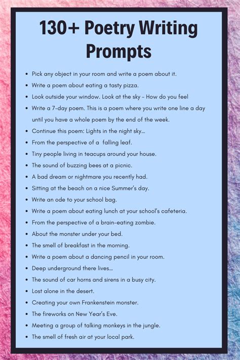 130 Poetry Writing Prompts Poetry Prompts And Ideas Imagine Forest Writing Prompts Poetry