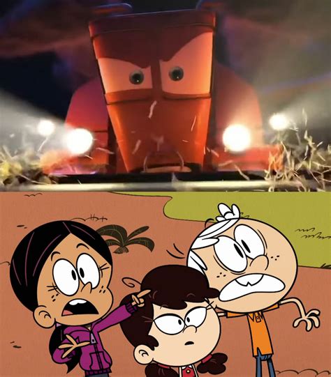 Lincoln Ronnie Anne and Adelaide Scared by Frank by PatrickSiegler1999