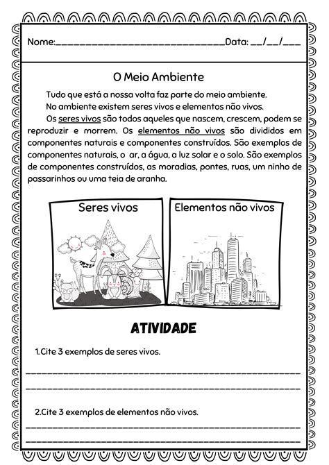 Atividade Meio Ambiente 2 Ano Fundamental