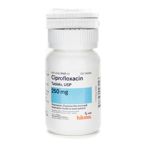 Ciprofloxacin 250mg 100 Tabletsbottle Mcguff Medical Products
