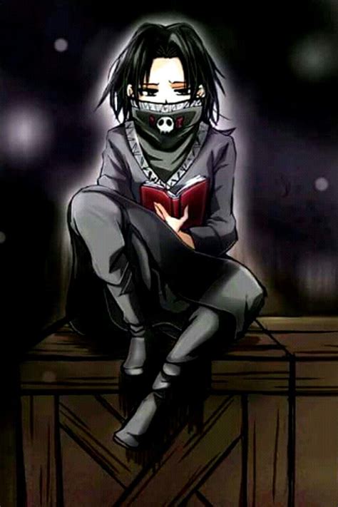 He wears dark, baggy clothes and a bandana sporting the trademark skull crest over his mouth. Feitan Hunter x Hunter (avec images) | Hunter x hunter ...