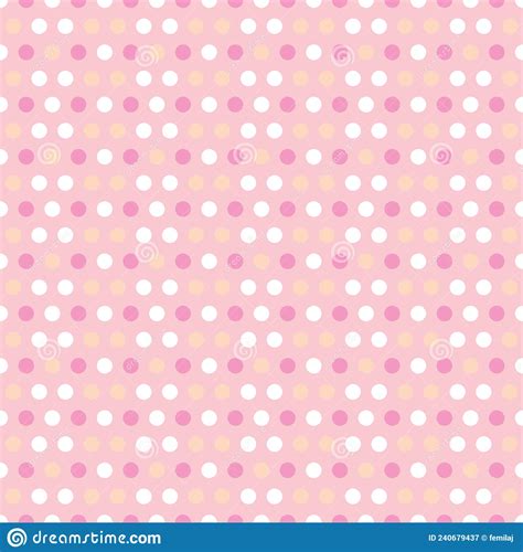 Seamless Polka Dot Pattern Pink Pastel Color Stock Vector Illustration Of Modern Repeat