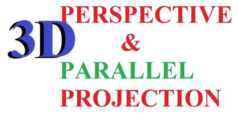 3d Projection In Computer Graphics Parallel Projection And Perspective