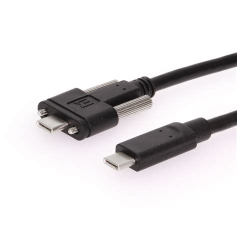 Usb 31 Type C To C Dual Screw Lock 1 Meter Cable 10gb Data 3a Power