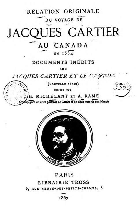 original account of the voyage of jacques cartier to canada in 1534 library of congress