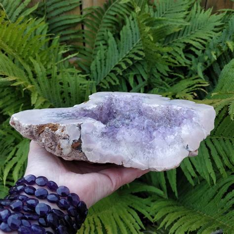 Rare Pink Amethyst Geode With Druzy Crystals Of Atlantis